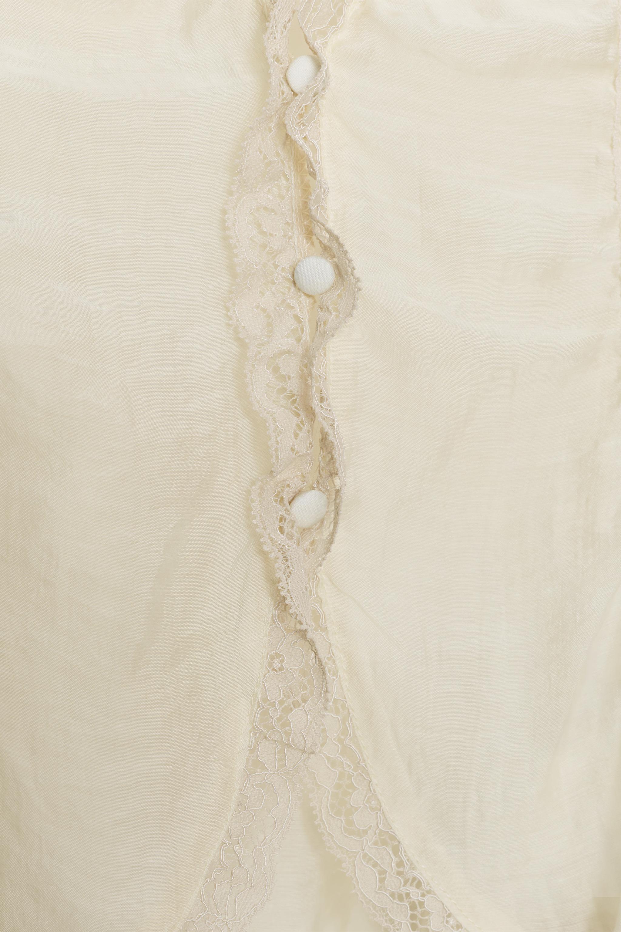 LACE SHIRT WITH COVERED BUTTONS